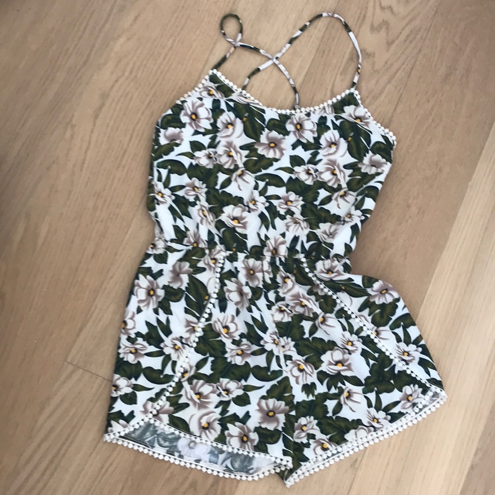 Floral print romper, XS